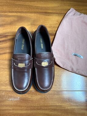 Brown Leather Penny Loafers